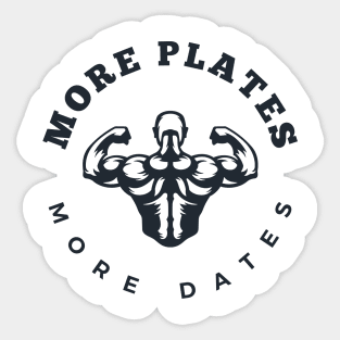 more plates more dates Sticker